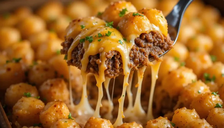Ultimate Cheesy Meatloaf & Tater Tot Bake – A Comfort Food Delight