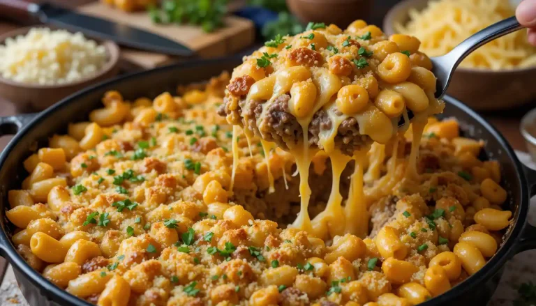 Mac & Cheese Meatloaf Casserole – The Ultimate Comfort Food Fusion
